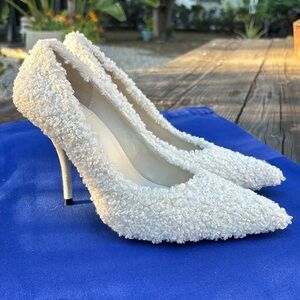 Jeffery Campbell Sherpa stiletto heels. NWOT. Excellent condition. So 🤩